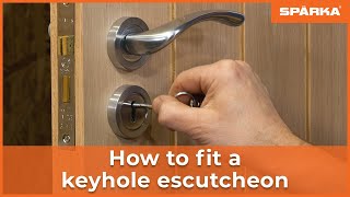 How To Fit a Keyhole Escutcheon [upl. by Nilyam]