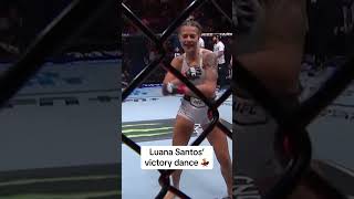 Luana Santos’ victory dance 💃 UFCDenver [upl. by Bullen]