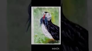 Very easy Bird painting with water art artwork painting [upl. by Ayekehs]