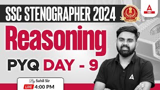 SSC Stenographer 2024  SSC Steno Reasoning By Sahil Tiwari  Previous Year Questions 9 [upl. by Ardnasxela]