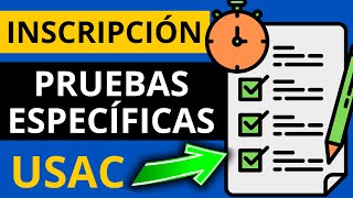 📄INSCRIPCIÓN a las PRUEBAS ESPECIFICAS Universidad de San Carlos de Guatemala Fase 3 Admisión USAC [upl. by Dreher]