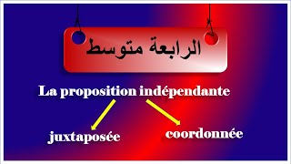 ملخص دروس السنة الرابعة la proposition indépendante juxtaposée coordonnée [upl. by Neret]