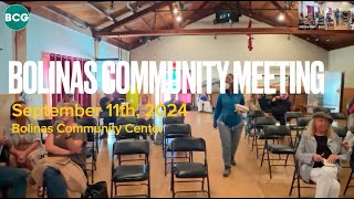 Bolinas Community Meeting  September 11th 2024 [upl. by Gil652]