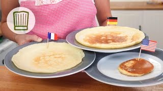 Pfannkuchen Crêpe oder doch lieber einen Pancake chefkoch [upl. by Alarise841]