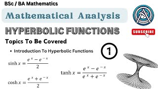 Hyperbolic Functions  1   Basic Introduction  BSc  BA Sem 1  CC – Calculus  NEP 2020 [upl. by Novled787]