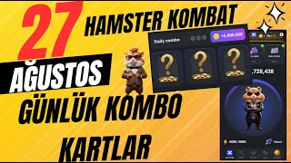 HAMSTER KOMBAT 27 AĞUSTOS GÜNLÜK KOMBO hamsterkombat [upl. by Skipper]