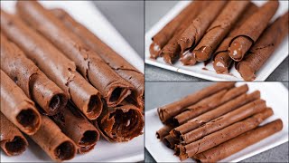 CHOCOLATE WAFER ROLL RECIPE  NO OVEN  NO EGG  EASY CHOCOLATE WAFER RECIPE  NOven [upl. by Eiramanad153]