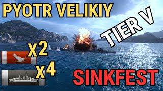 Pyotr Velikiy A Sinkfest You Wont Believe  World of Warships [upl. by Onfre]