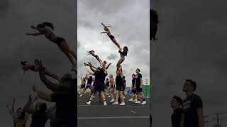 Navarro Cheer Pyramid Practice [upl. by Atem575]