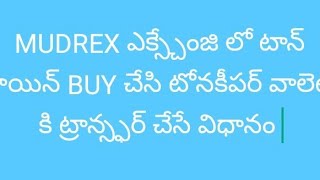 Ton coin buying on Mudrex exchange and transfer process to Tonkeeper wallet full process in Telugu [upl. by Saberhagen444]