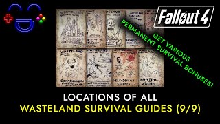 All Locations of Wasteland Survival Guides  Fallout 4 [upl. by Lindner691]