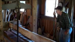 Water Powered Sawmill with Wooden Gears Leonards Mills [upl. by Claudette]