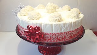 Tort fara coacere Raffaello  Cheesecake Raffaello  Retete Simple  Ralu Demsa [upl. by Assirrem]