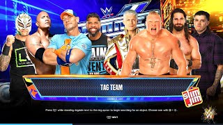 Team CENA vs Team LESNAR  4v4 Tag Team Elimination  WWE 2K24 [upl. by Care]