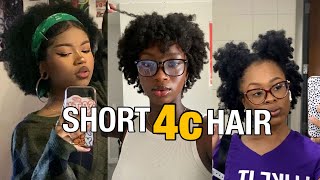 2024 Easy Natural 4C hairstyles🫶🏾💕 4cnaturalhair naturalhair [upl. by Rafi]