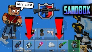 Any Weapon In PG3D Sandbox Mode  Pixel Gun 3D All Guns Mod [upl. by Atteiluj]