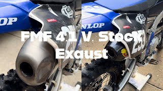 FMF 41 Install and comparison to stock exhaust [upl. by Pilihp332]