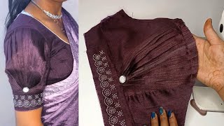 puff Sleeves designs new bajudesign Blouse ki Aasan Sleeves designs cutting and stitching [upl. by Ewer]