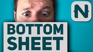 Animated Bottom Sheet in NativeScript Tutorial [upl. by Nealson]