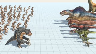 Werewolf Army vs 2 TEAMS ARBS Animal Revolt Battle Simulator [upl. by Harwilll60]