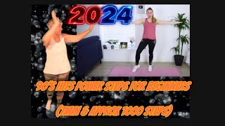 90s HITS POWER STEPS FOR BEGINNERS 7min amp approx 1000 steps [upl. by Fogg]