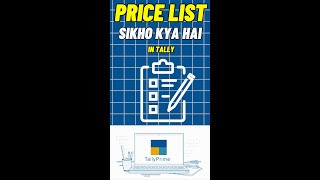 Price list in tally prime  Full concept of price list  shorts pricelist tallyprime [upl. by Annovy]