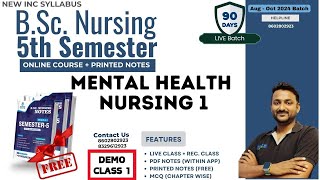 DEMO CLASS 1  MENTAL HEALTH NURSING  bsc nursing 5th semester  bsc nursing 2024  psychiatric [upl. by Oinesra175]