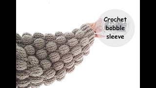 crochet sleeve bobblestitch [upl. by Palgrave284]