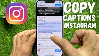 How to Copy Captions from Instagram Reels [upl. by Friedman]