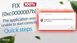 How To Fix The application was unable to start correctly 0xc0000007b in Tamil [upl. by Aim936]