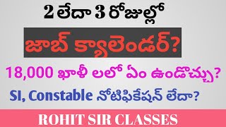 2 లేదా 3 రోజుల్లో జాబ్ క్యాలెండర్  SI Constable నోటిఫికేషన్ లేనట్టేనా  tspsclatestnews tsplrb [upl. by Dremann856]