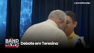 Candidato dá cabeçada em adversário  BandNews TV [upl. by Enytsuj]