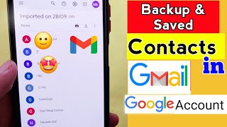 How to Backup and Saved Contacts in Gmail Account [upl. by Reivaz764]