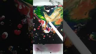 Fluid art use toy😲 poring painting idea techniqueshorts  painting [upl. by Enyaw]