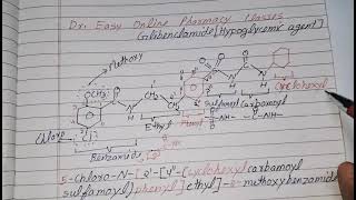 Glibenclamide IUPAC NameChemical structureHypoglycemic drugSulfonylureas derivativeGlyburide [upl. by Ianahs16]