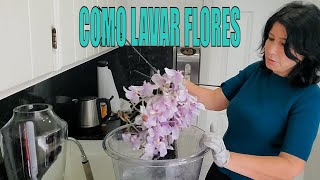 Como Lavar as Flores Artificiais By Eleny Inoue  Nature Flores [upl. by Ahsineg]