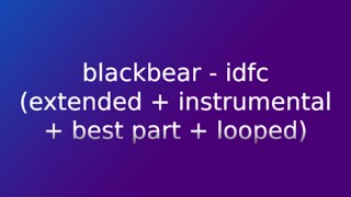 blackbear  idfc acoustic best part  looped  extended [upl. by Nivets]