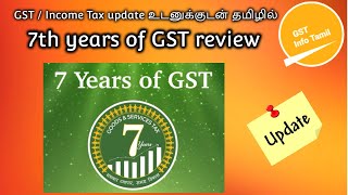 7th years of GST review GSTInfoTamil [upl. by Izogn]