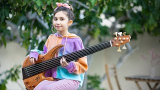 Ellen Alaverdyan 11yo  Fretless Bass  quotQuantum Sciencequot by Yousician [upl. by Cassidy]