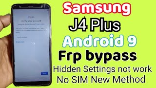 Samsung Galaxy J4 Plus frp bypass Samsung j415F google Account bypass Android 9 without PC2024 [upl. by Niran]