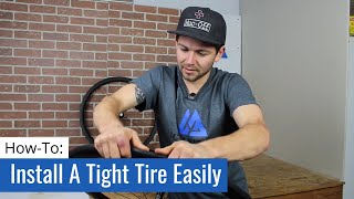 How To Install A Tight Tire Easily Gatorskin 23c on R45 [upl. by Konstantine]