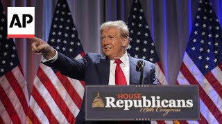 Trump tells House Republicans its nice to win during visit to Washington [upl. by Philipson]