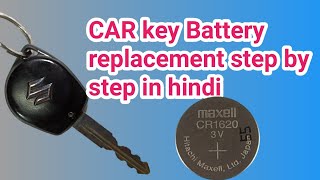 how to open car remote key car key battery replacement  change car key battery at home [upl. by Ahsym]