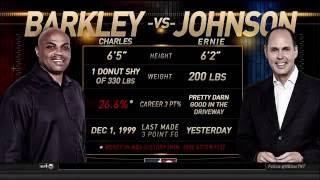 Inside the NBA Barkley vs Johnson 3 Point Contest  Inside the NBA  NBA on TNT [upl. by Karil]