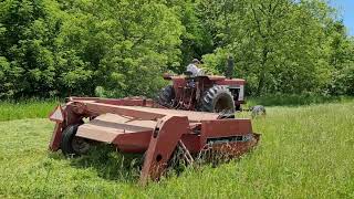 1966 Farmall 806 1st cutting hay 2021 [upl. by Poland]