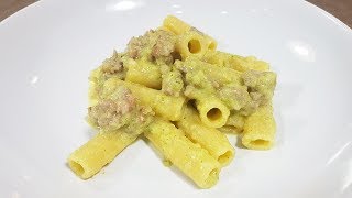 PASTA CON CREMA DI ZUCCHINE SALSICCIA E STRACCHINO  FoodVlogger [upl. by Carr]