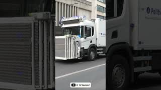 Politie KANALISATIEVOERTUIG met spoed door Brussel bruxelles brussels police scania belgium [upl. by Neumann415]