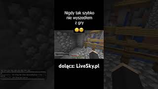 Autor Sagi  Nigdy tak szybko nie wyszedłem z gry 😳🎮 minecraft survival smp śmieszne funny [upl. by Araik]