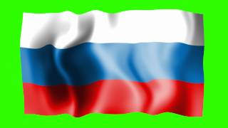 Russia Waving Flag  Green Screen Animation [upl. by Nivat]