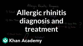 Allergic rhinitis diagnosis and treatment  Respiratory system diseases  NCLEXRN  Khan Academy [upl. by Massimo174]